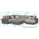 Canyon Umber 5 Piece Modular RAF Chaise Sectional with Pillows