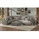 Canyon Umber 5 Piece Modular RAF Chaise Sectional with Pillows