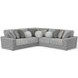 Canyon Platinum 3 Piece Modular Sectional with Pillows