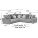 Canyon Umber 3 Piece Modular Sectional with Pillows