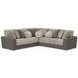 Canyon Umber 3 Piece Modular Sectional with Pillows