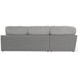 Canyon Platinum 5 Piece Modular LAF Chaise Sectional with Pillows