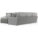 Canyon Platinum 5 Piece Modular LAF Chaise Sectional with Pillows