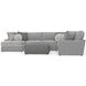 Canyon Platinum 5 Piece Modular LAF Chaise Sectional with Pillows