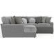 Canyon Platinum 5 Piece Modular LAF Chaise Sectional with Pillows