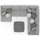 Canyon Platinum 5 Piece Modular LAF Chaise Sectional with Pillows