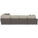 Canyon Umber 5 Piece Modular LAF Chaise Sectional with Pillows