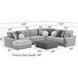 Canyon Umber 5 Piece Modular LAF Chaise Sectional with Pillows