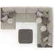 Canyon Umber 5 Piece Modular LAF Chaise Sectional with Pillows