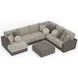 Canyon Umber 5 Piece Modular LAF Chaise Sectional with Pillows
