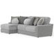 Canyon Platinum Modular LAF Chaise Sectional with Pillows