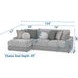 Canyon Platinum 2 Piece Modular LAF Chaise Sectional with Pillows