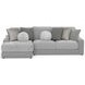 Canyon Platinum Modular LAF Chaise Sectional with Pillows