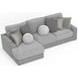 Canyon Platinum 2 Piece Modular LAF Chaise Sectional with Pillows