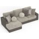 Canyon Umber 2 Piece Modular LAF Chaise Sectional with Pillows