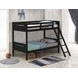 Littleton Black Twin Over Twin Bunk Bed