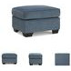 Cashton Blue Ottoman