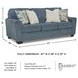 Cashton Blue Sofa