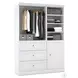 Versatile White 61'' Storage Wardrobe