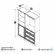 Versatile White 61'' Storage Wardrobe