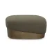Domina Kale Green Upholstered Rectangular Ottoman
