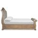 Marisol Fawn and Cream California King Leather Upholstered Sleigh Bed