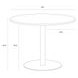 Iska Cream and Antique Brass 40" Round Marble Top Bistro Table