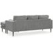 Hazela Charcoal Sofa with Chaise