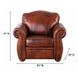 Ardentia Marco Leather Upholstered Accent Chair with Nailhead Trim