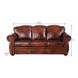 Ardentia Marco Leather 89" Sofa with Nailhead Trim