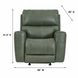 Laredo Sage Moss Leather Zero Gravity Glider Power Recliner with Power Headrest and USB Charging