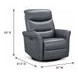 Hollister Blue Leather Swivel Glider Power Recliner with Power Headrest and USB Charging
