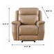 Fischer Saddle Leather Glider Power Recliner with Power Headrest and USB Charging