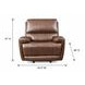 Highland Brown Coffee Leather Zero Gravity Glider Power Recliner with Power Headrest and USB Charging