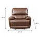Highland Brown Coffee Leather Zero Gravity Glider Power Recliner with Power Headrest and USB Charging