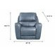 Bel Air Persian Blue Leather Glider Power Recliner with Power Headrest and USB Charging