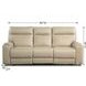 Bryant Taupe Leather 85" Lay Flat Power Reclining Sofa with Power Headrest and USB Charging