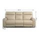 Bryant Taupe Leather 85" Lay Flat Power Reclining Sofa with Power Headrest and USB Charging