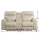 Bryant Taupe Leather 76" Lay Flat Power Reclining Console Loveseat with Power Headrest and USB Charging