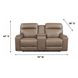 Bryant Tuscan Tan Leather 76" Lay Flat Power Reclining Console Loveseat with Power Headrest and USB Charging