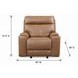 Bryant Tuscan Tan Leather Glider Power Recliner with Power Headrest and USB Charging