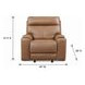 Bryant Tuscan Tan Leather Glider Power Recliner with Power Headrest and USB Charging