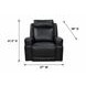 Valley Black Leather Glider Power Recliner with Power Headrest and USB Charging