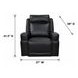 Valley Black Leather Glider Power Recliner with Power Headrest and USB Charging