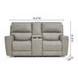 Laredo Cement Leather 77" Zero Gravity Power Reclining Console Loveseat with Power Headrest and USB Charging