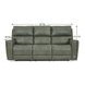 Laredo Sage Moss Leather 87" Zero Gravity Power Reclining Sofa with Fold Down Center Console and USB Charging