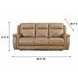 Fischer Saddle Leather 86" Zero Gravity Power Reclining Sofa with Power Headrest and USB Charging