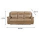 Fischer Saddle Leather 86" Zero Gravity Power Reclining Sofa with Power Headrest and USB Charging