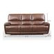 Highland Brown Coffee Leather 90" Zero Gravity Power Reclining Sofa with Power Headrest and USB Charging