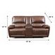 Highland Brown Coffee Leather 79" Zero Gravity Power Reclining Console Loveseat with Power Headrest and USB Charging